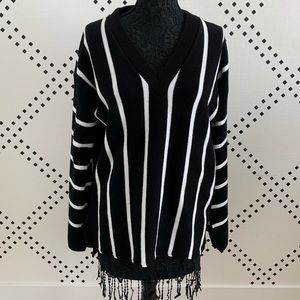 V-Neck Striped Tunic